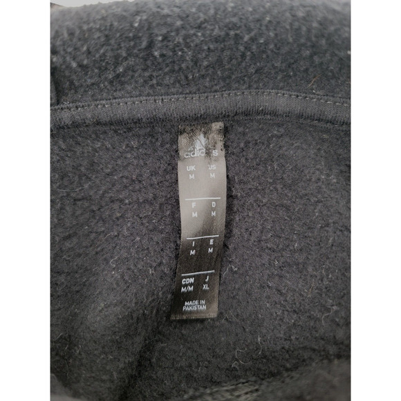 Men's adidas Liquid Foil Badge‎ of Sport Graphic Hoodie Fleece Black Gold Logo M - Picture 4 of 5